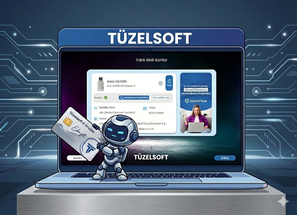 e-İmza USB Token Cihazı - TüzelSoft Hızlı Teslimat